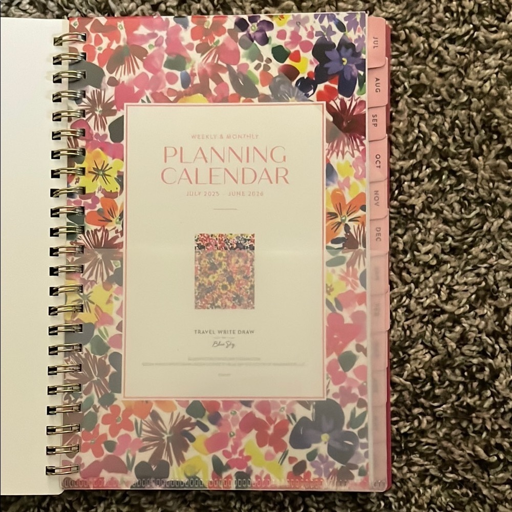 Blue Sky Floral Planner - Vibrant Colors - Picture 6 of 7